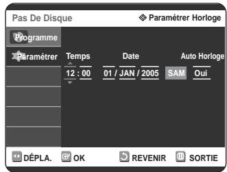 SAMSUNG DVD-R125P - Réglage de l'horloge - 3