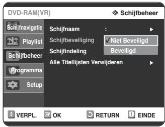 SAMSUNG DVD-R125P - Druk op de ▲▼ toetsen om Schijfnaam te selecteren en durk op OK of op de knop ▷. - 1