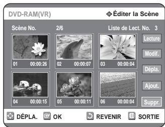 SAMSUNG DVD-R125P - Supprimer une scène - 1