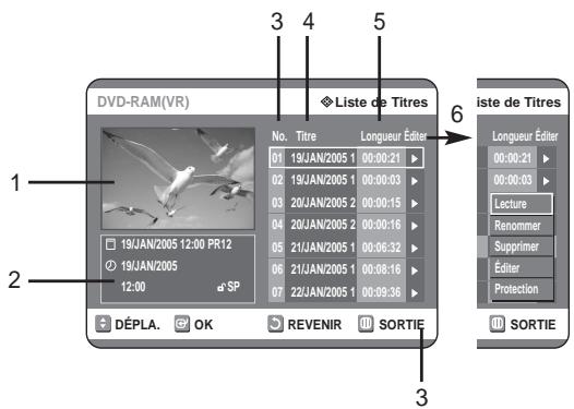 SAMSUNG DVD-R125P - Éléments de l'écran Nombre de Titres - 1