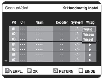 SAMSUNG DVD-R125P - Kanalen voordefiniën met de functie voor handmatig instellen - 5