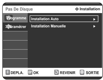 SAMSUNG DVD-R125P - Appuyez sur les boutons ▲▼ pour selectionner Installation, puis appuyez sur le bouton ▷ ou OK. - 1