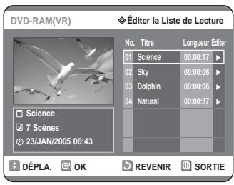 SAMSUNG DVD-R125P - Appuyez sur le bouton PLAY LIST, apparéil en mode Arrét. - 1
