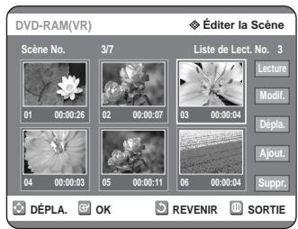 SAMSUNG DVD-R125P - Déplacer une scene (Changer une scene de position) - 1