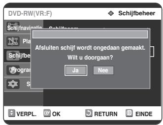 SAMSUNG DVD-R125P - Druk op de ▲▼ toets om Afsluiten Schijf Ongedaan Maken te selecteren en druk verwolgens op de OK of ▷ toets. - 2