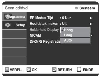 SAMSUNG DVD-R125P - De opties voorhelderheid display instellen - 4