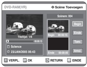 SAMSUNG DVD-R125P - Scène toevoegen - 3