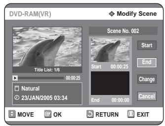 SAMSUNG DVD-R125P - Modifying a Scene (Replacing a Scene) - 3