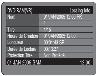 SAMSUNG DVD-R125P - Utilisation de la touche MENU - 6