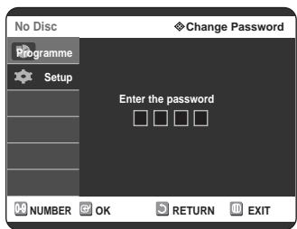 SAMSUNG DVD-R125P - About the Change Password - 2