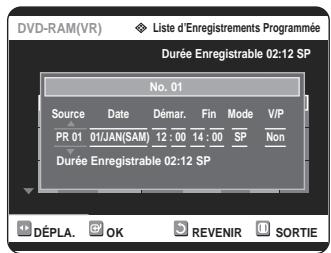 SAMSUNG DVD-R125P - Supprimer une minuterie standard - 4