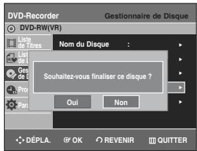 SAMSUNG DVD-R128 - Finaliser un disque - 7