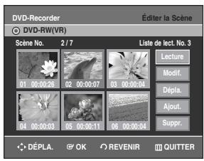 SAMSUNG DVD-R128 - Supprimer une scène - 1
