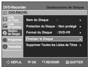 SAMSUNG DVD-R128 - Finaliser un disque - 5