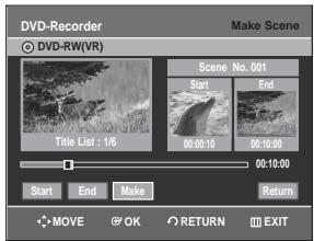 SAMSUNG DVD-R128 - Press the OK button at the end point. - 1