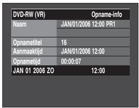 SAMSUNG DVD-R128 - Druk op de REC toets. U ziet informatatie over de gel - 3