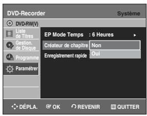 SAMSUNG DVD-R128 - Création automatique de chapitre - 6