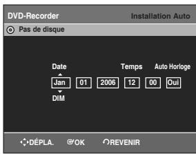 SAMSUNG DVD-R128 - Vérifiez la date et l'heure. - 1