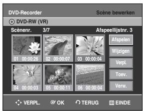 SAMSUNG DVD-R128 - Scène verplaatsen binnen Afspeellijst - 1