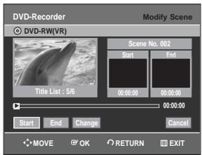 SAMSUNG DVD-R128 - Modifying a Scene (Replacing a Scene) - 2