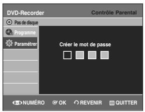 SAMSUNG DVD-R128 - Configuration du contrôle parental - 4