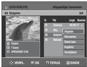 SAMSUNG DVD-R128 - Ga in de Afspeellijst met de ▲▼ toetsen\ aar de gewenste titel en druk verrolgens\ op de OK of ▷ toets. - 1