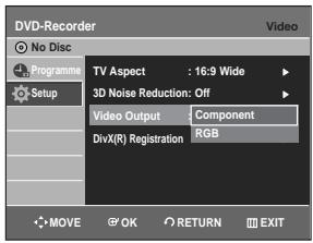 SAMSUNG DVD-R128 - Setting up Video Output Options - 4