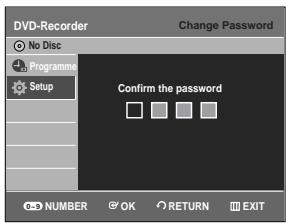 SAMSUNG DVD-R128 - About the Change Password - 3