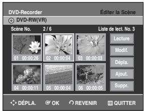 SAMSUNG DVD-R128 - Supprimer une scène - 2