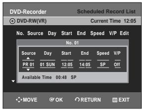 SAMSUNG DVD-R128 - Press the OK or  button twice. - 1