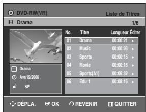 SAMSUNG DVD-R128 - Utilisation de la touche MENU - 1