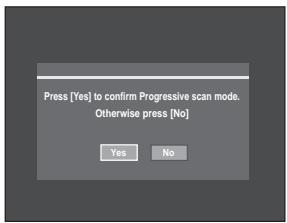 SAMSUNG DVD-R128 - Setting up the Progressive scan - 1
