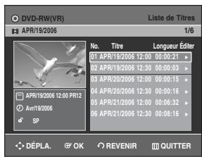 SAMSUNG DVD-R128 - Lecture de la liste de titres - 3