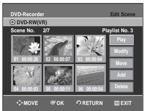 SAMSUNG DVD-R128 - Deleting a Scene - 1