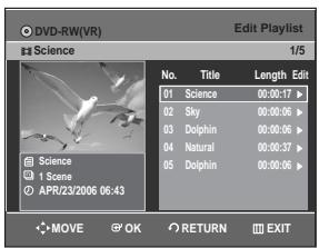 SAMSUNG DVD-R128 - Using the PLAYLIST button - 1
