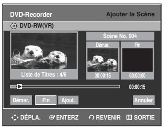 SAMSUNG DVD-R135 - Ajouter une scène - 3