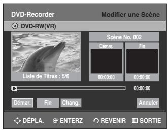 SAMSUNG DVD-R135 - Modifier une scene (Remplacer une scene) - 2
