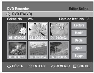 SAMSUNG DVD-R135 - Appuyez sur les touches  pour selectionner Suppr., puis appuyez sur la touche ENTER. - 1