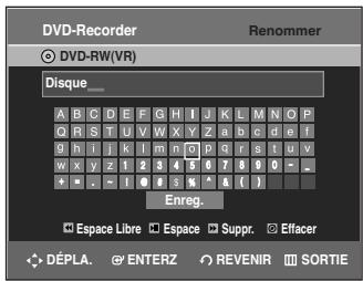 SAMSUNG DVD-R135 - Éditer le nom d'un disque - 6