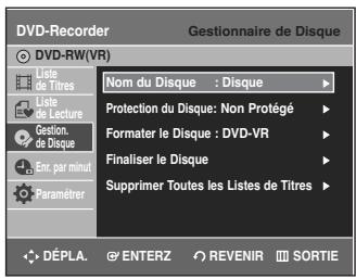 SAMSUNG DVD-R135 - Éditer le nom d'un disque - 7