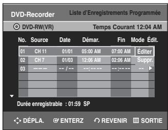SAMSUNG DVD-R135 - Supprimer la liste des dossiers programmes - 6