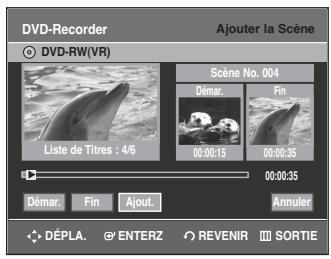 SAMSUNG DVD-R135 - Appuyez sur la touche ENTER au point de fin de la scène. - 1
