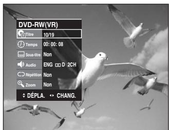 SAMSUNG DVD-R135 - Utilisation de la touche MENU - 9