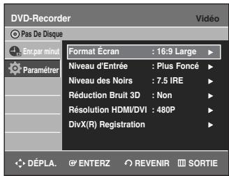 SAMSUNG DVD-R135 - Paramètres video (Affichage) - 4