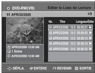 SAMSUNG DVD-R135 - L'appareil étant en mode d'arrêt, appuyez sur la touche PLAY LIST. - 1