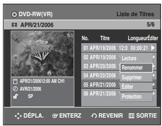 SAMSUNG DVD-R135 - Utilisation de la touche TITLE LIST - 3