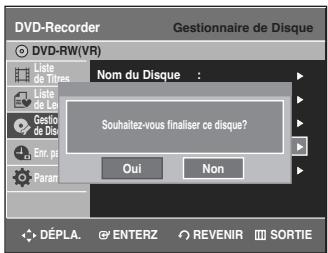 SAMSUNG DVD-R135 - Finaliser un disque - 7