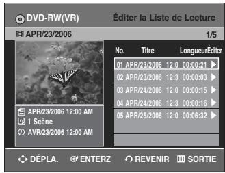 SAMSUNG DVD-R135 - L'appareil étant en mode d'arrêt, appuyez sur la touche PLAY LIST. - 1