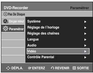 SAMSUNG DVD-R135 - Sélectionnez Video à l'aide des touches ▲▼, puis appuyez sur la touche ENTER ▷. - 1