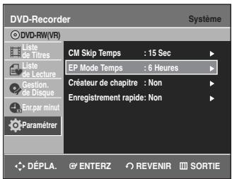 SAMSUNG DVD-R135 - Mode EP Réglage de l'heure - 4